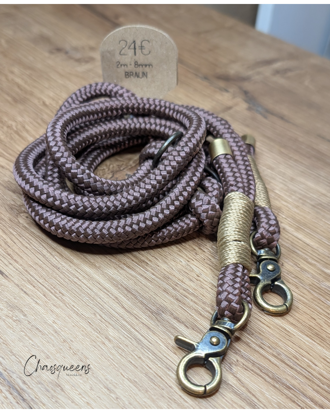 Führleine Braun Mini 2m