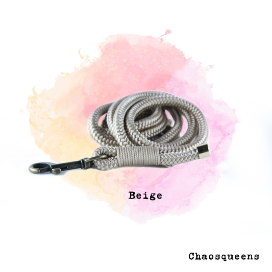 Führleine Beige Seil - Chaosqueens Manufaktur