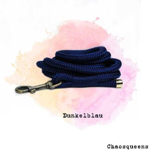 Führleine Dunkelblau Seil - Chaosqueens Manufaktur