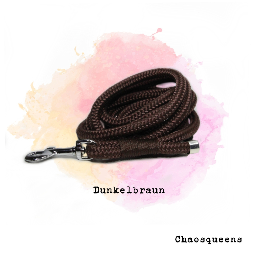 Führleine Dunkelbraun Seil - Chaosqueens Manufaktur