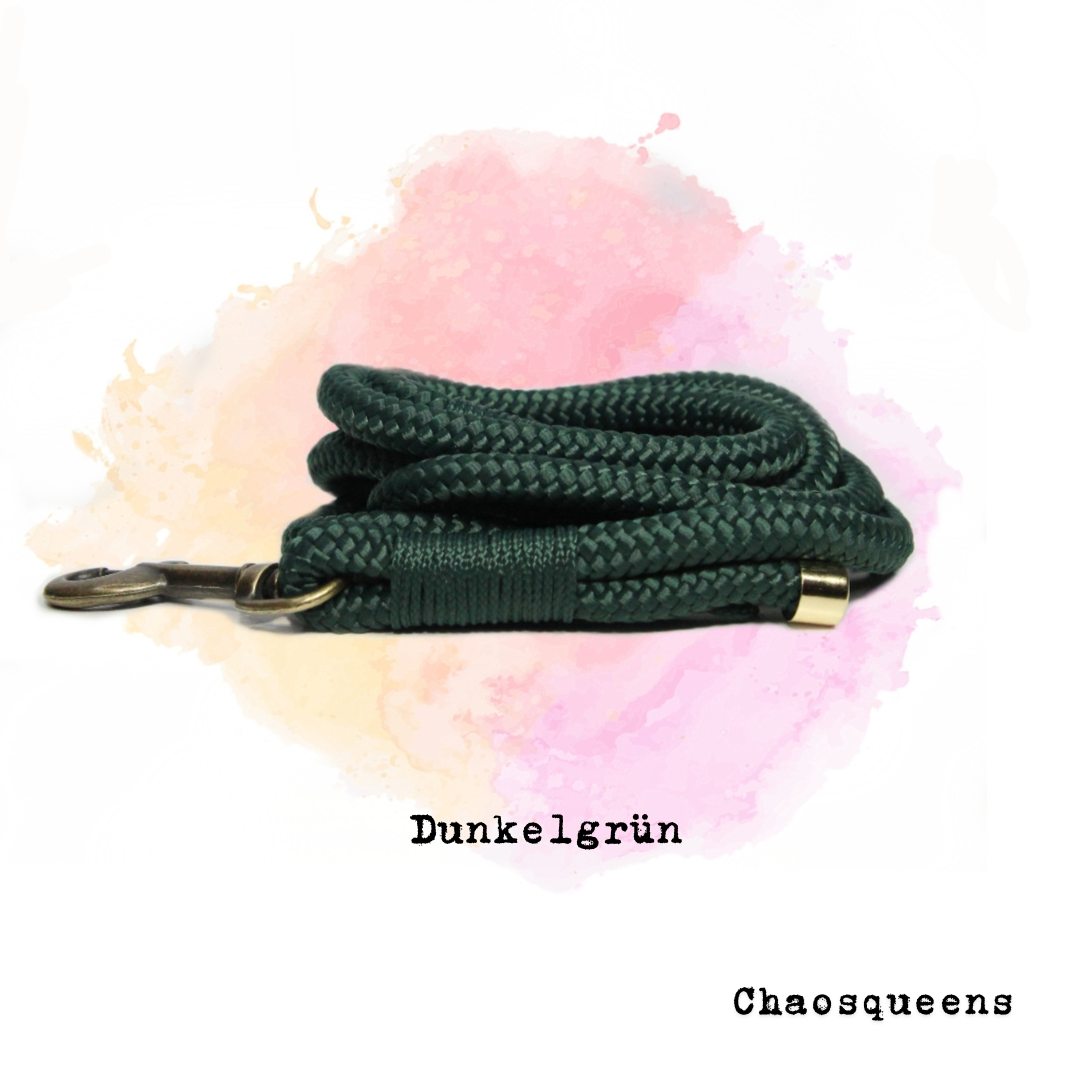 Führleine Dunkelgrün Seil - Chaosqueens Manufaktur