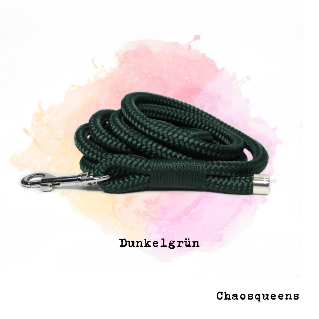 Führleine Dunkelgrün Seil - Chaosqueens Manufaktur