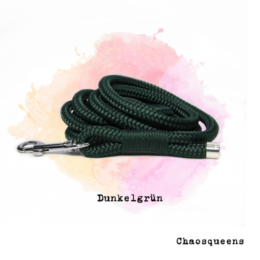 Führleine Dunkelgrün Seil - Chaosqueens Manufaktur