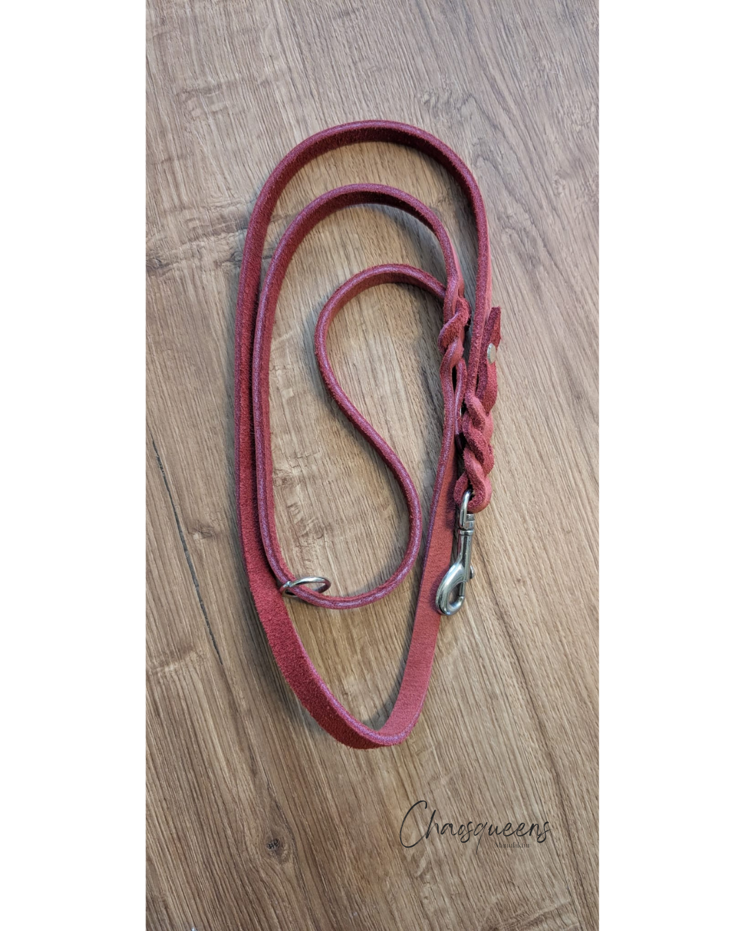 Führleine Mini Nubukleder Rot