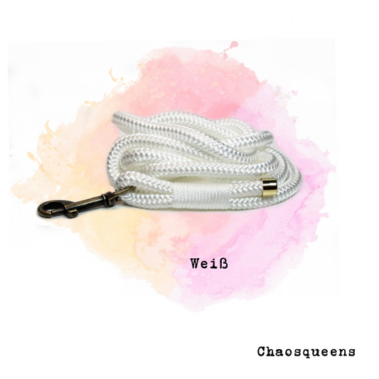 Führleine Weiß Seil - Chaosqueens Manufaktur