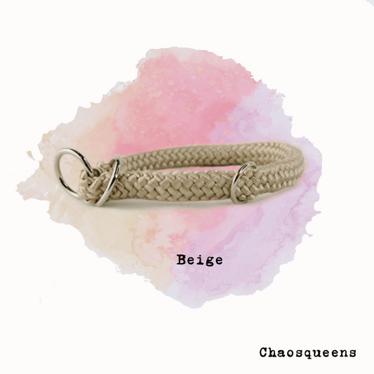 Halsband Beige Seil - Chaosqueens Manufaktur