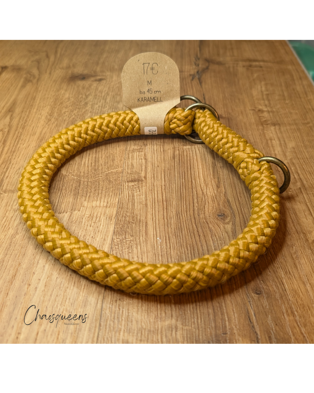 Halsband Karamell M 12mm