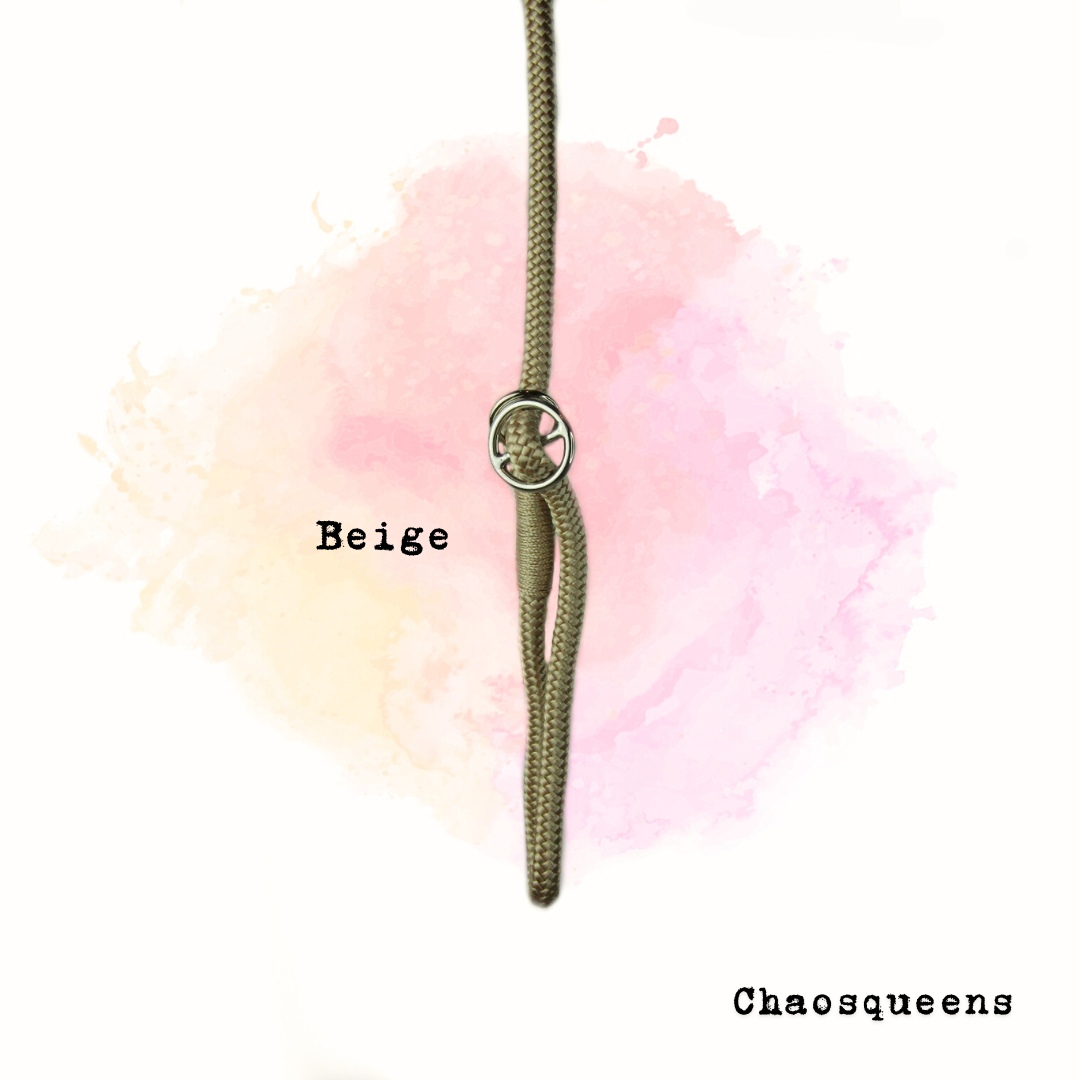 Führleine Beige Seil - Chaosqueens Manufaktur