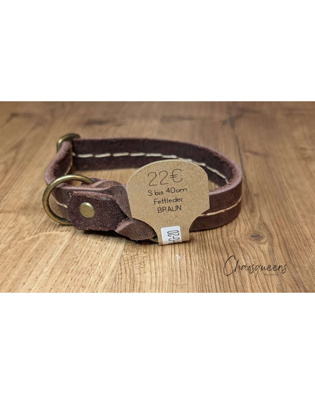 Halsband Braun Fettleder S