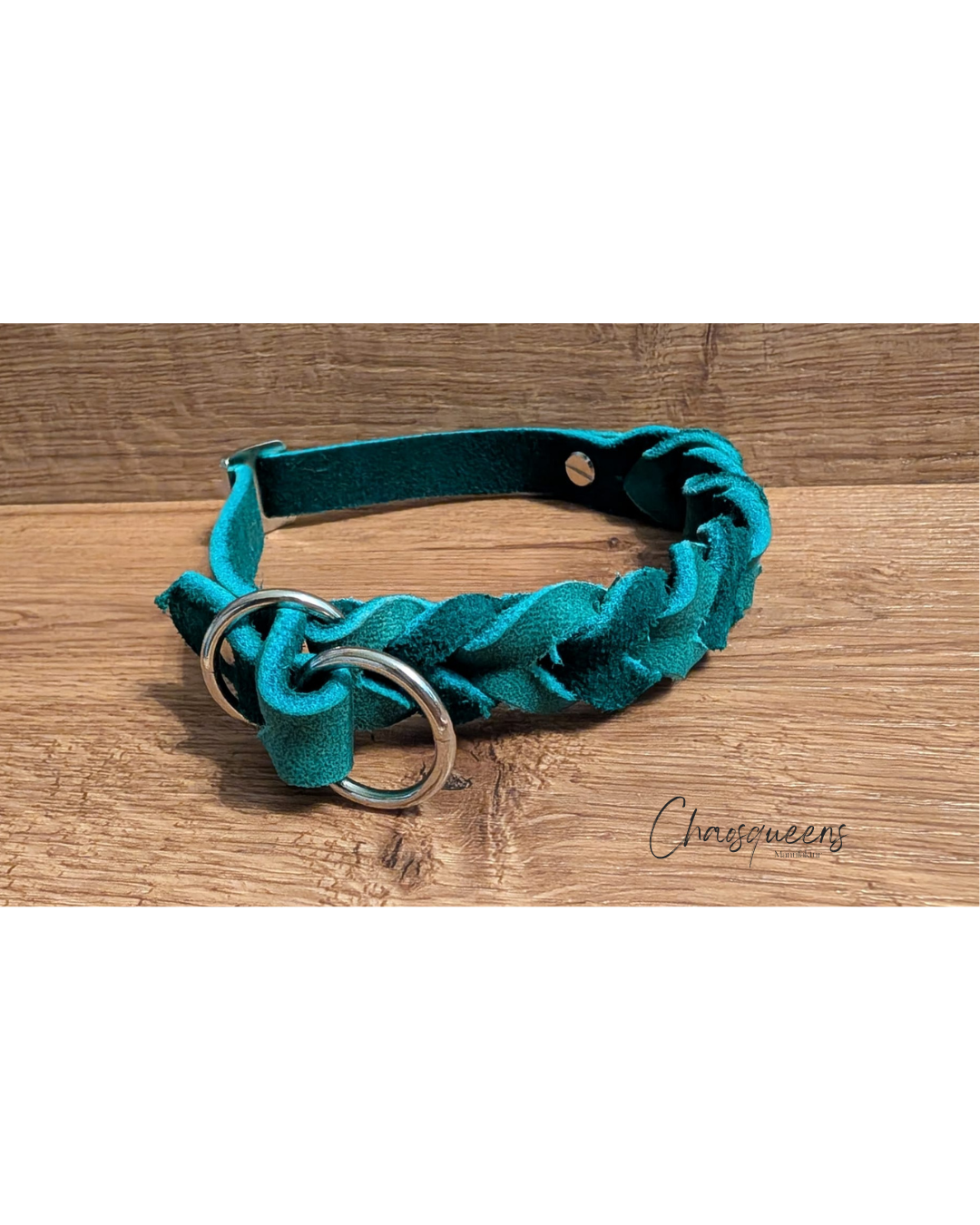 Halsband Petrol Fettleder M