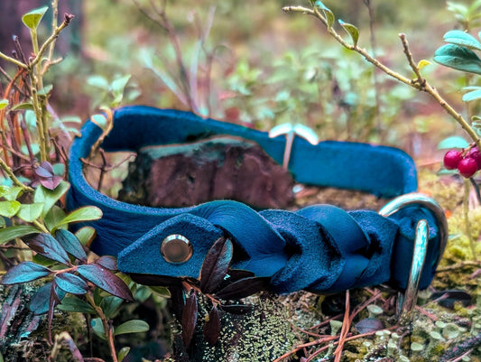 Führleine Sapphire Fettleder - Chaosqueens Manufaktur