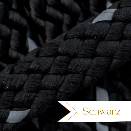 Führleine Schwarz Reflektor Seil - Chaosqueens Manufaktur