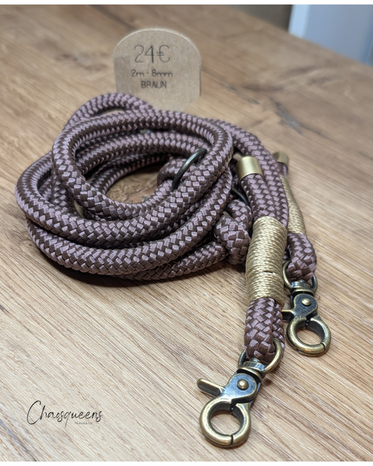 Führleine Braun Mini 2m