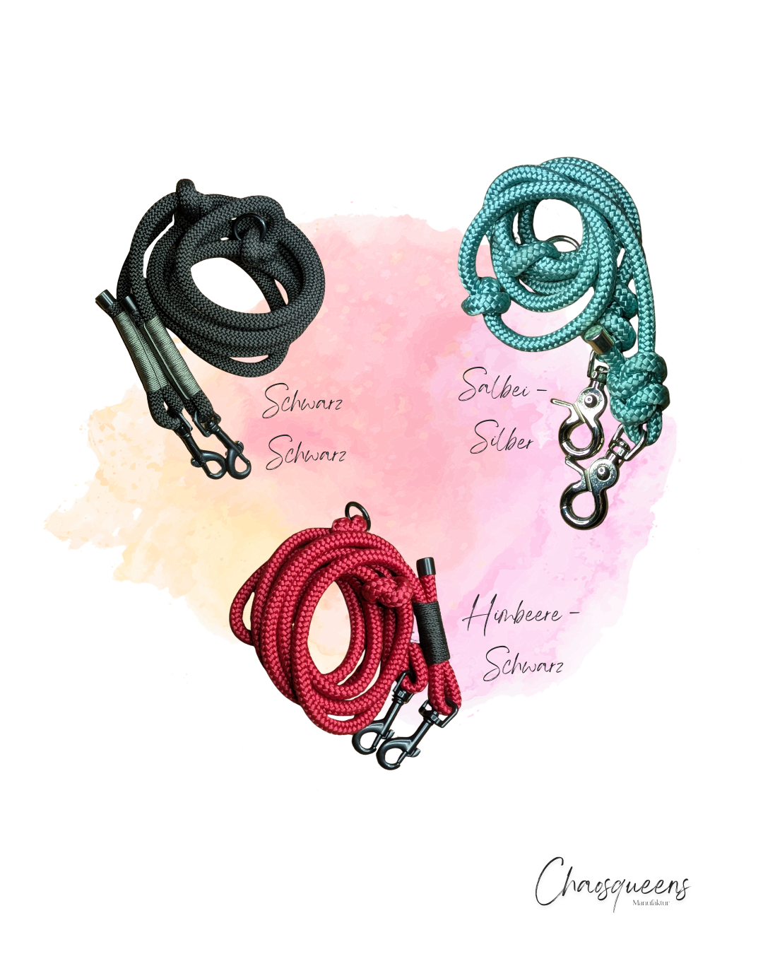 2m Führleine Bunt Seil 10mm