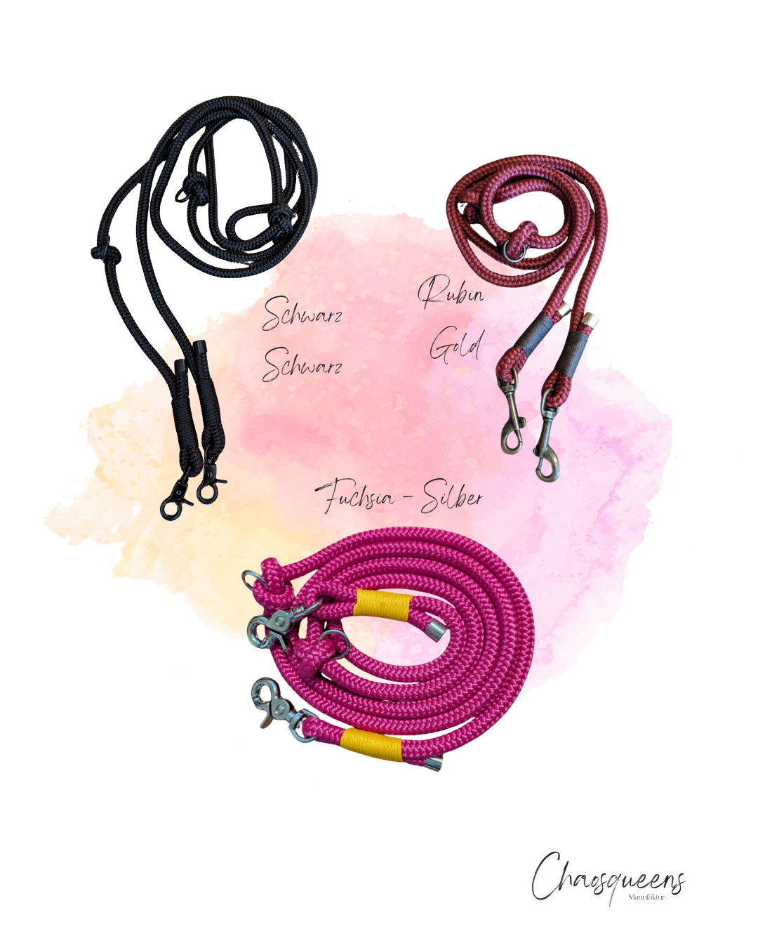 3m Führleine Bunt Seil 10mm