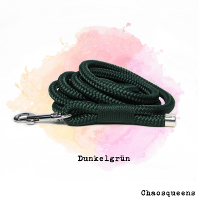 Führleine Dunkelgrün Seil - Chaosqueens Manufaktur