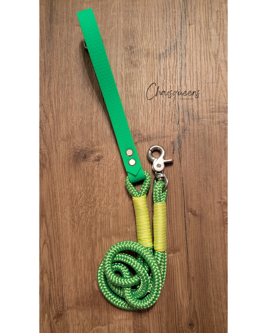 Führleine mit Hexa PVC Handschlaufe Grün