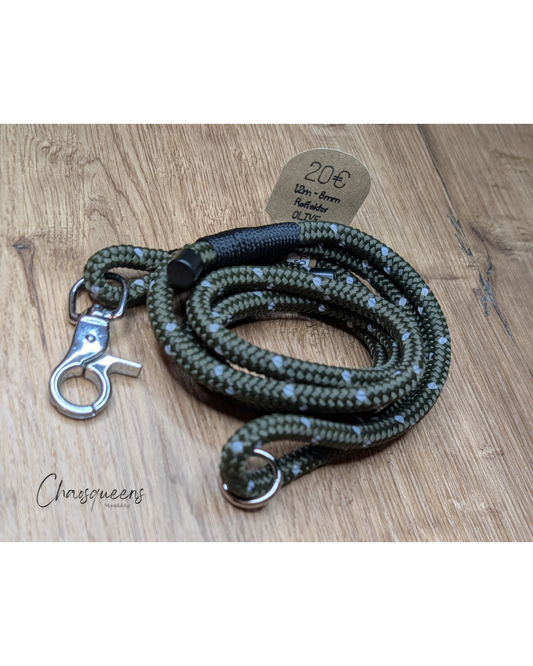 Reflektor Olive 1,2m Führleine mit Handschlaufe
