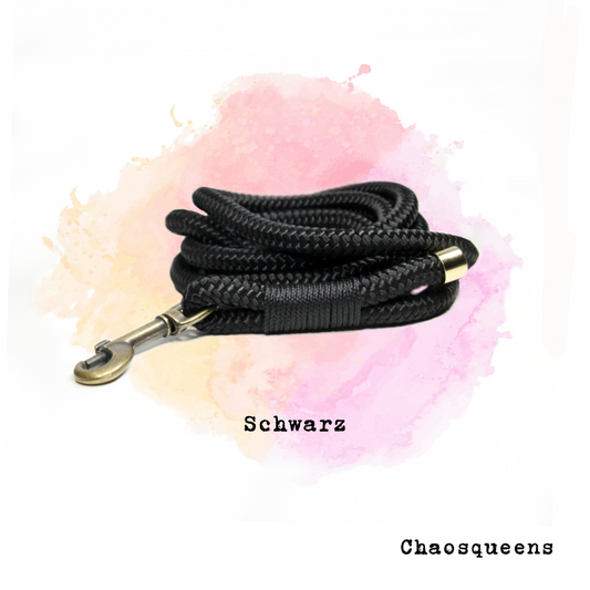 Führleine Seil Schwarz - Chaosqueens Manufaktur