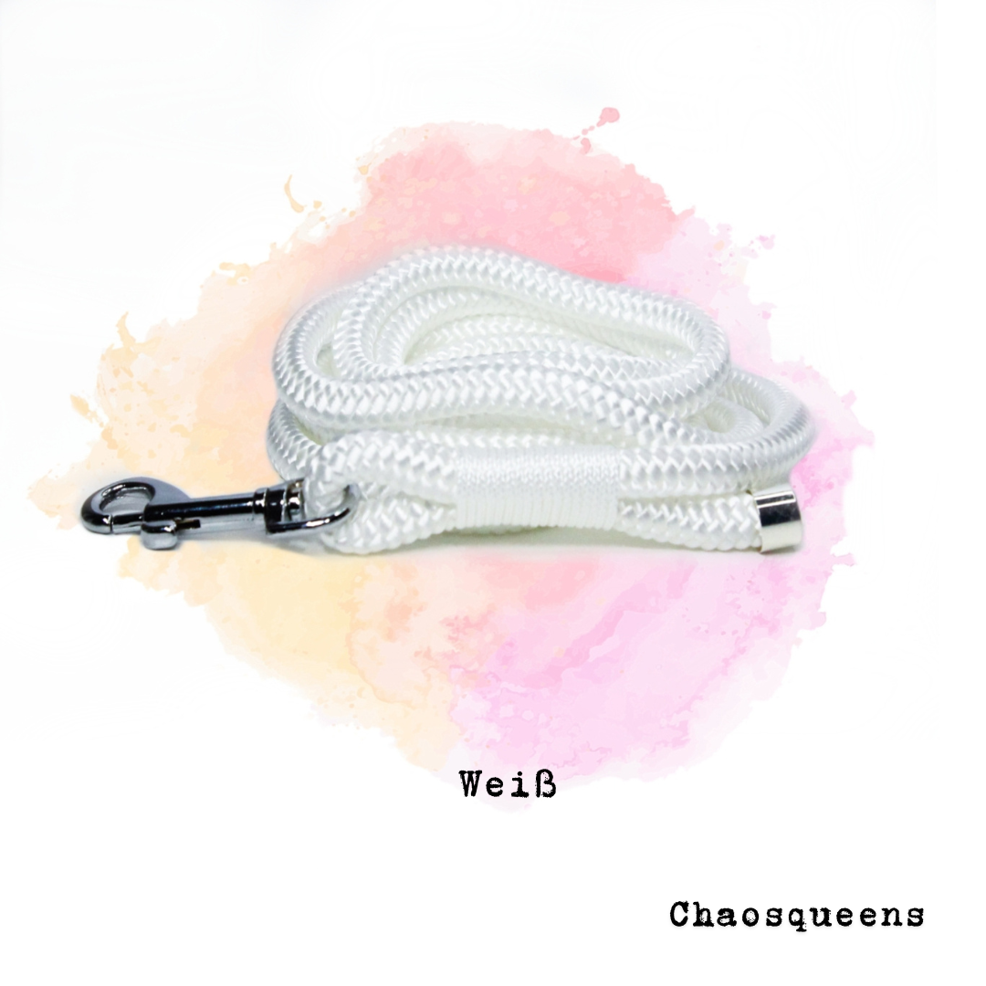 Führleine Weiß Seil - Chaosqueens Manufaktur