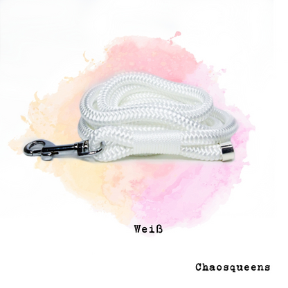 Führleine Weiß Seil - Chaosqueens Manufaktur