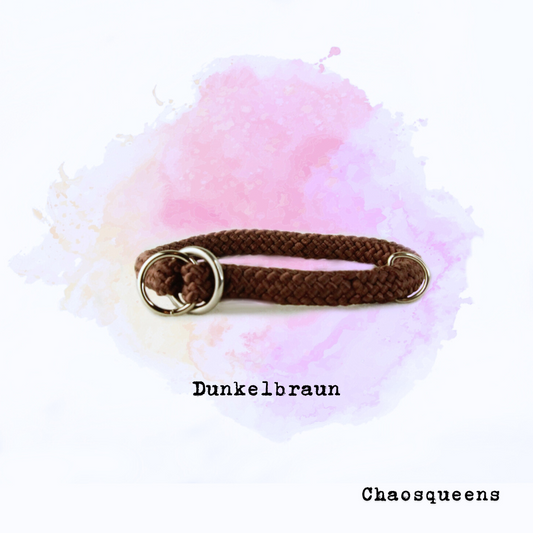 Halsband Dunkelbraun Seil - Chaosqueens Manufaktur