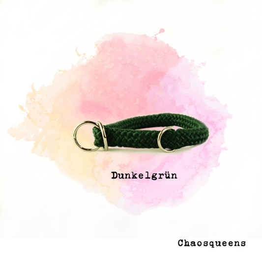 Halsband Dunkelgrün Seil - Chaosqueens Manufaktur