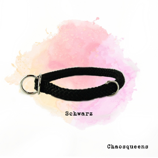 Halsband Schwarz Seil - Chaosqueens Manufaktur