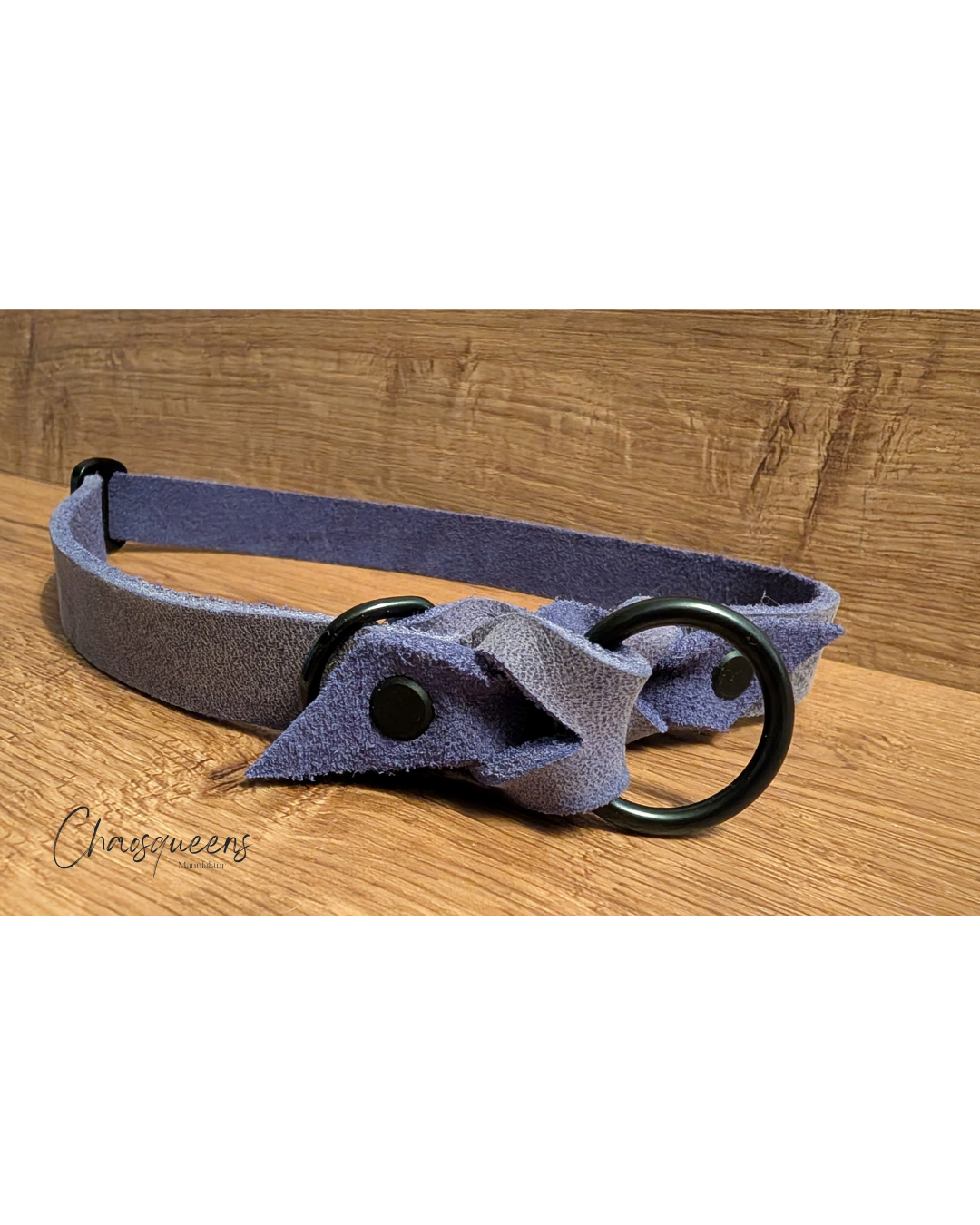 Halsband Lila Nubukleder M