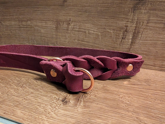 Halsband Beere Fettleder L - Chaosqueens Manufaktur