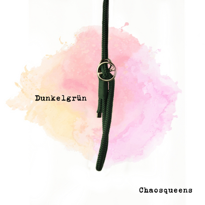 Führleine Dunkelgrün Seil - Chaosqueens Manufaktur