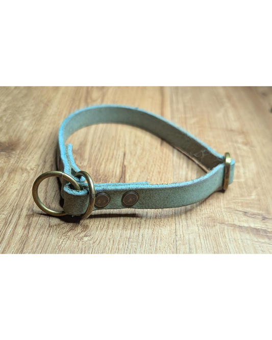 Halsband Salbei Nubukleder 15mm
