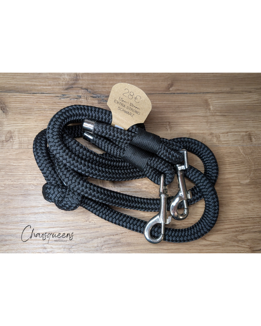 Führleine Xtrem Schwarz 1,5m