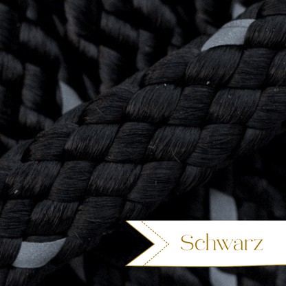 Führleine Schwarz Reflektor Seil - Chaosqueens Manufaktur