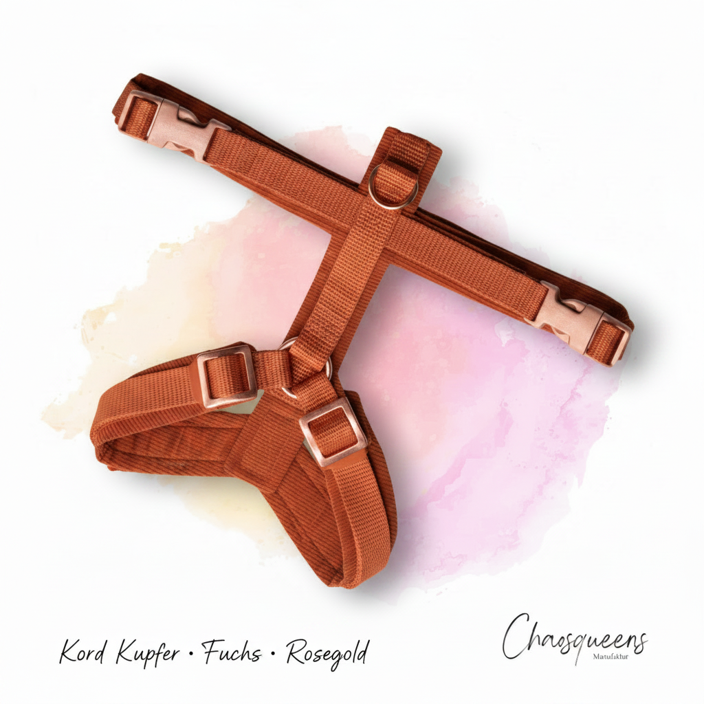 Geschirr Kord Kupfer – Fuchs · Rosegold