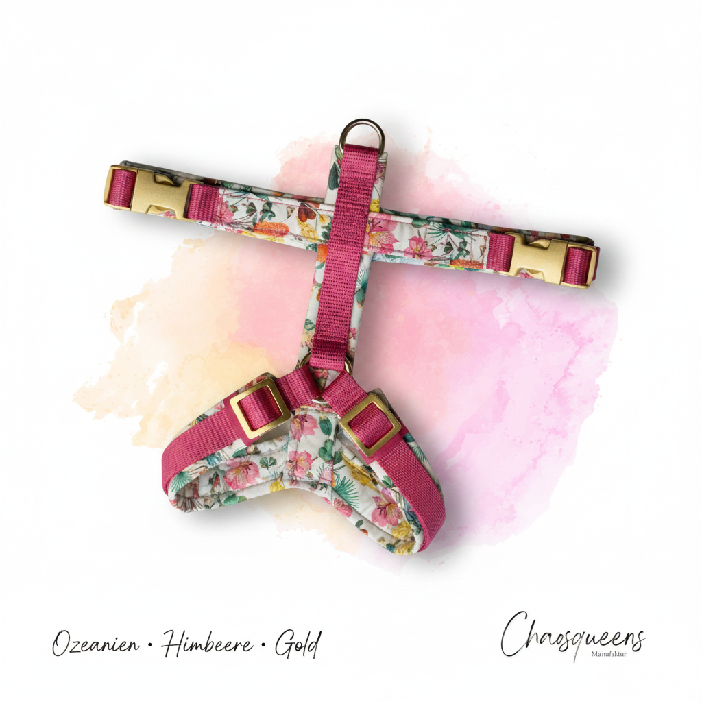 Geschirr Ozeanien – Himbeere · Gold