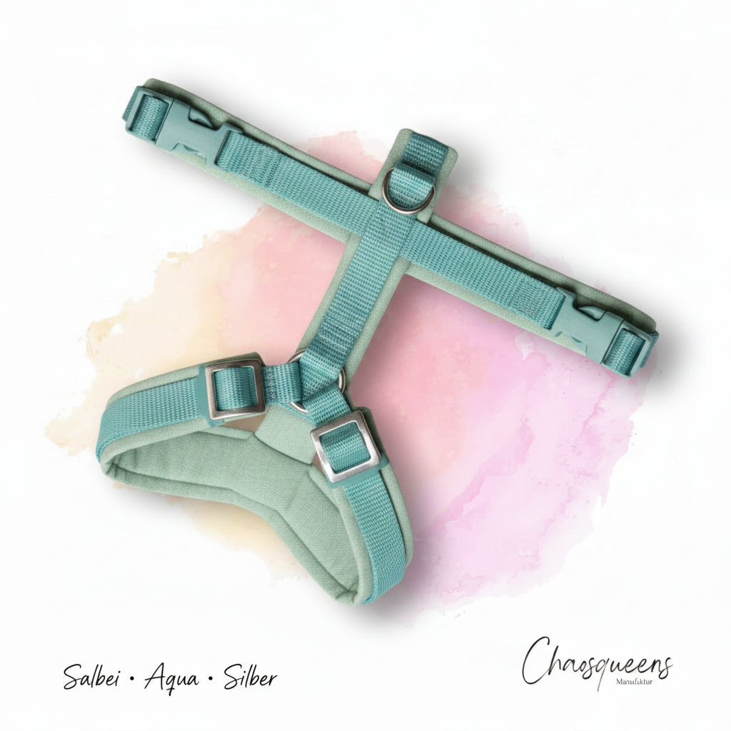 Geschirr Salbei – Aqua · Silber