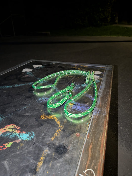 Führleine Neongrün Reflektor Seil