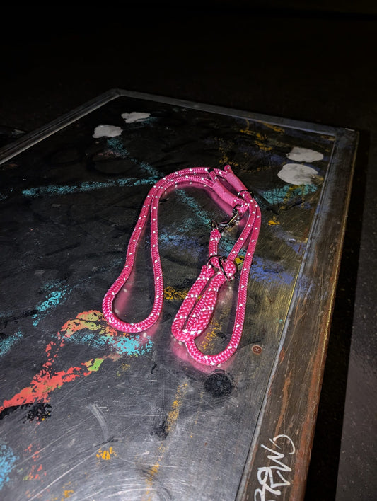 Führleine Neonpink Reflektor Seil