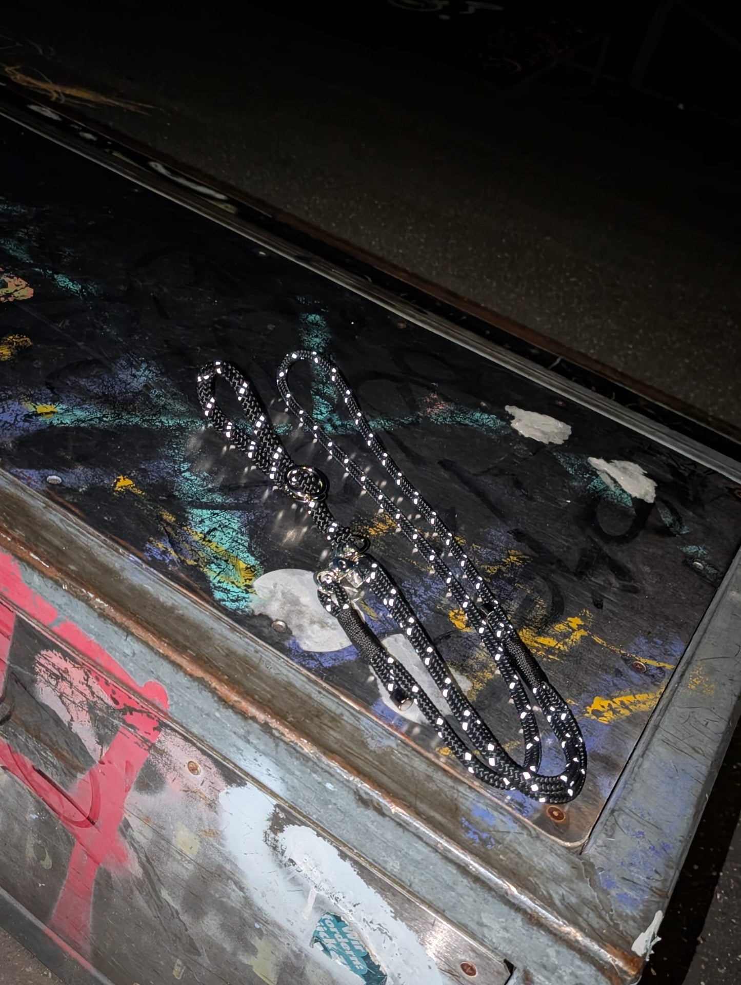Führleine Schwarz Reflektor Seil